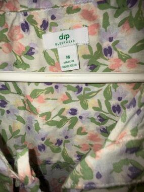 Floral Ruffle Women's Sleep pjs Pastel Pink, Lavender & Green